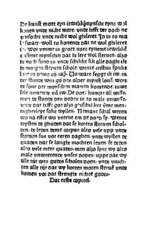 Dat erste capitel - Dat x. cap.