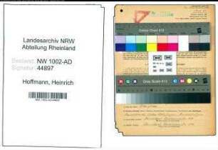 Entnazifizierung Heinrich Hoffmann, geb. 12.12.1898 (Stadtoberinspektor)