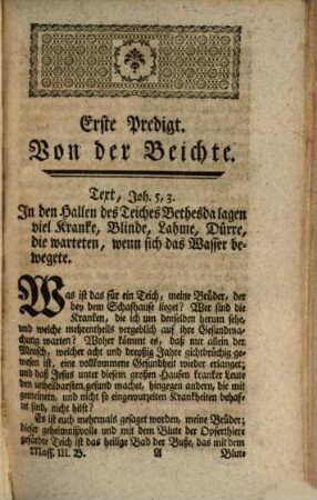 Johann Baptist Massillon, Königl. Hofpredigers und Bischofs zu Clermont, Fastenpredigten, welche vor dem Könige in Frankreich Ludwig dem Funfzehnten gehalten worden, 3