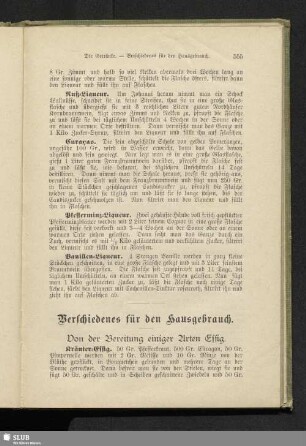 Verschiedenes für den Hausgebrauch