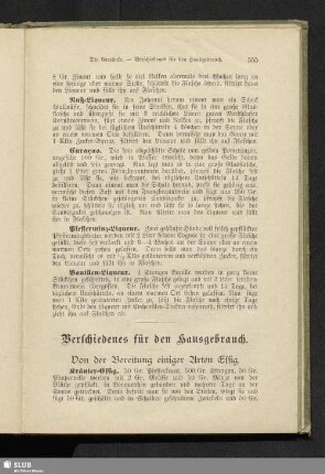 Verschiedenes für den Hausgebrauch