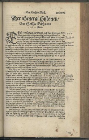 Das Sechßte Buch, unnd 1560. Jare