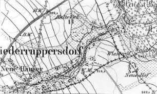 Herrnhut-Ruppersdorf/O.L.. Meßtischblatt, Sekt. Löbau, 1884