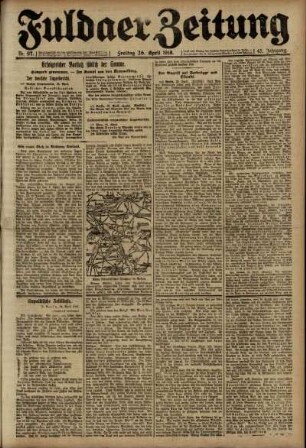 Ausgabe vom Freitag, den 26. April 1918.