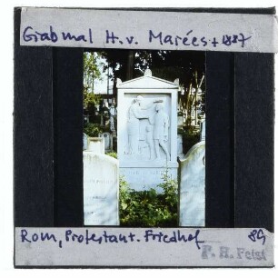 Rom, Protestantisscher Friedhof / Cimitero Acattolico : Grabmal Hans von Marées