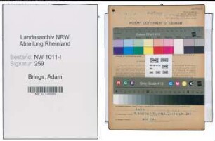 Entnazifizierung Adam Brings , geb. 14.04.1904 (Monteur)