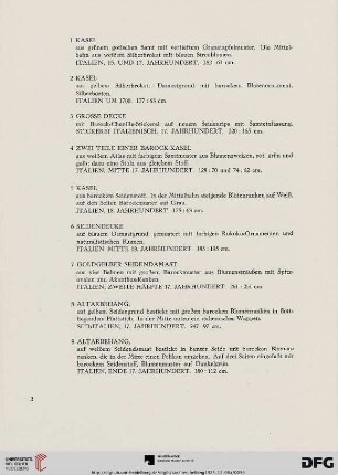 Textilien aus der Sammlung H. F. (Nr. 1-67)