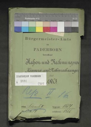 Kämmerei- und Nebenrechnungen 1863