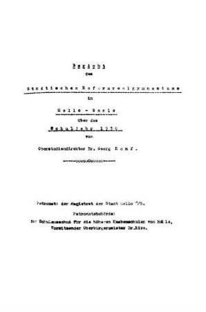 1930/31: Bericht ... - 1930/31