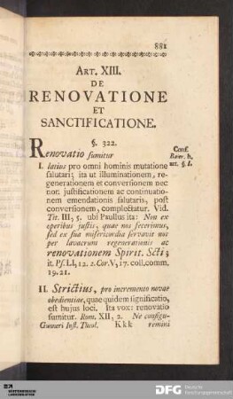 Art. XIII. De Renovatione Et Sanctificatione.