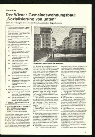 Der Wiener Gemeindewohnungsbau: "Sozialisierung von unten"