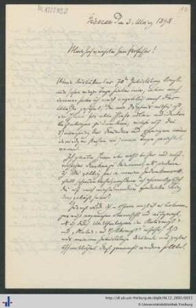 Brief vom 03.03.1898.