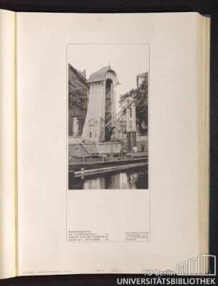 Teil II. Tafel 13. Kohlenhebewerk am Landwehrkanal. Ansicht von der Wasserseite. Architekt: Sepp Kaiser.