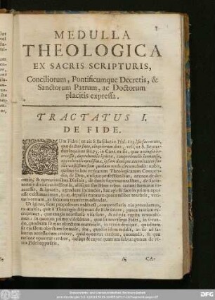Tractatus I. De Fide.