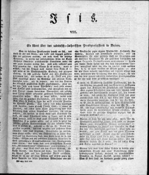 Ein Wort über den calvinisch-lutherischen Presbyterialstreit in Baiern