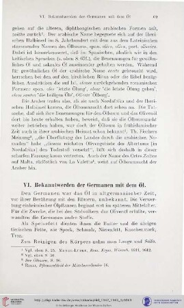 VI. Bekanntwerden der Germanen mit dem Öl