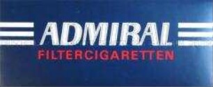 Werbeaufkleber für "Admiral"-Zigaretten