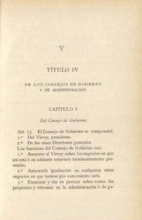 V. Título IV. De los consejos de gobierno y de administración
