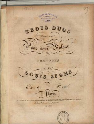 Trois duos concertans : pour 2 violons ; oeuv. 67