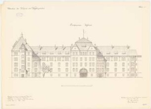 Kaserne Kaiser-Alexander-Gardegrenadier-Regiment (Am Kupfergraben), Berlin: Ostkaserne: Hofansicht 1:100