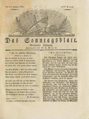 27, 1830: Stück