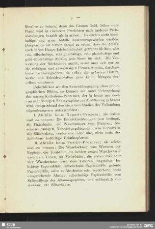 Grundregeln für zweckmässiges Sammeln und Verwerten der Rückstände