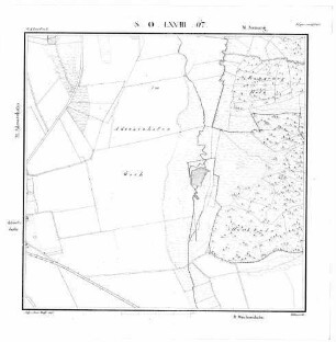 Kartenblatt SO LXVIII 67 Stand 1826
