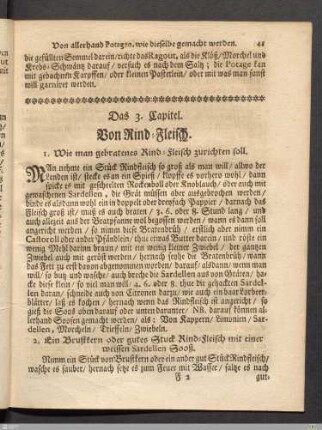 Das 3. Kapitel. Von Rind-Fleisch.