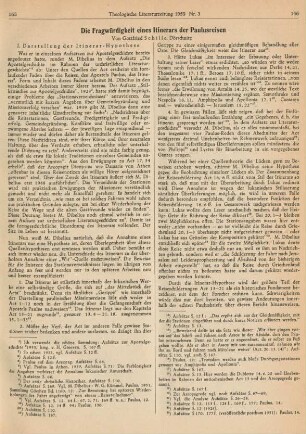 165-174 Die Fragwürdigkeit eines Itinerars der Paulusreisen