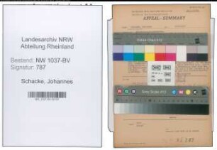 Entnazifizierung Johannes Schacke , geb. 21.02.1893 (Sparkassensekretaer)