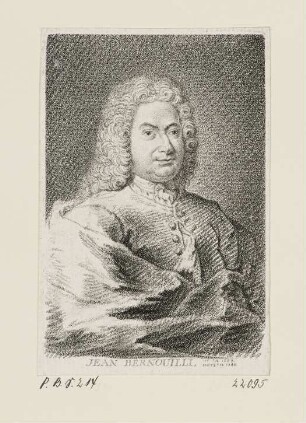 Jean Bernoulli, aus: "Histoire des philosophes modernes"