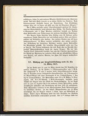 XV. Rückzug zur Siegfriedstellung ...