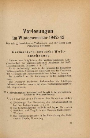 33-36, Germanisch-deutsche Weltanschauung - Auslandswissenschaft