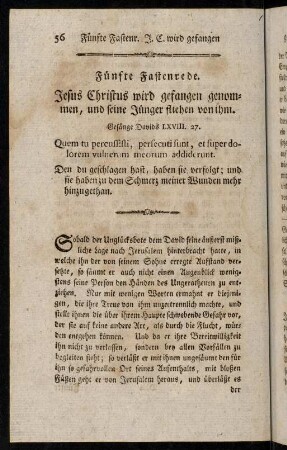 56-70, Fünfte Fastenrede.