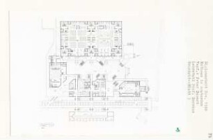 Rathaus, Amsterdam-Groot Waterloo (Diplomarbeit bei Bernhard Hermkes): Vergnügen, Grundriss 1. Obergeschoss 1:200