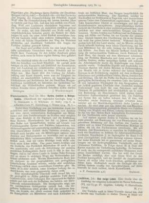 322-325 [Rezension] Lindblom, Joh., Das ewige Leben. Eine Studie über die Entstehung der religiösen Lebensidee im Neuen Testament