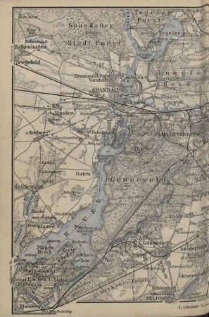 Karte: Nähere Umgebung von Berlin (1:150.000)