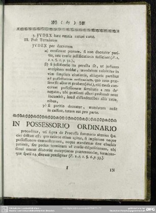 In Possessorio Ordinario