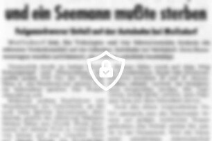 Promillesünder schleuderte, und ein Seemann mußte sterben