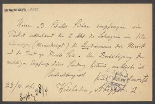 Brief an B. Schott's Söhne : 23.04.1906