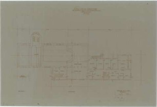 Gsaenger, Gustav; Oberstdorf / Allgäu (Bayern); Ev. Kirche - Kirchenerweiterung u. Pfarramtsneubau (Grundriss OG)