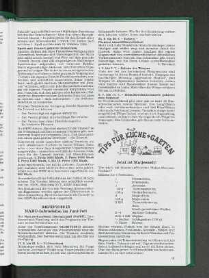 NABU-Infotelefon im Juni/Juli
