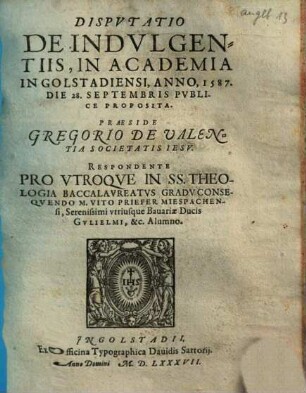 Disputatio de indulgentiis