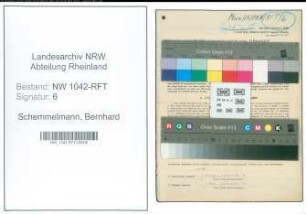 Entnazifizierung Bernhard Schemmelmann , geb. 30.05.1900 (Lehrer)