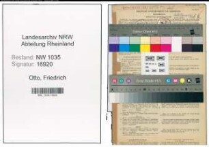 Entnazifizierung Friedrich Otto , geb. 03.06.1890 (Kaufmaennischer Angestellter)