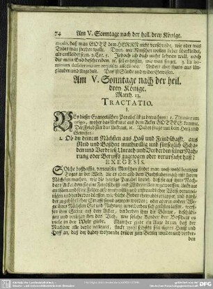 Am V. Sonntage nach der heil. drey Könige. Matth. 13