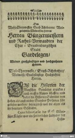 Dedication-Schrifft
