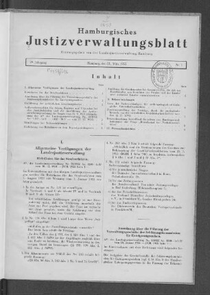 29.1955: Hamburgisches Justizverwaltungsblatt : HmbJVBL
