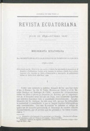 Julio de 1892 - Número XLIII