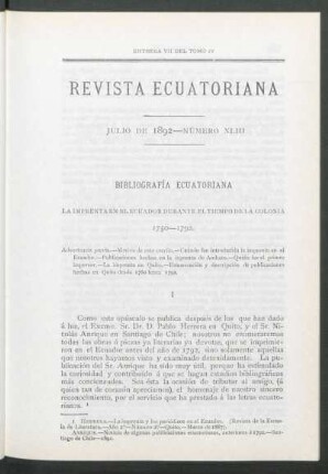 Julio de 1892 - Número XLIII